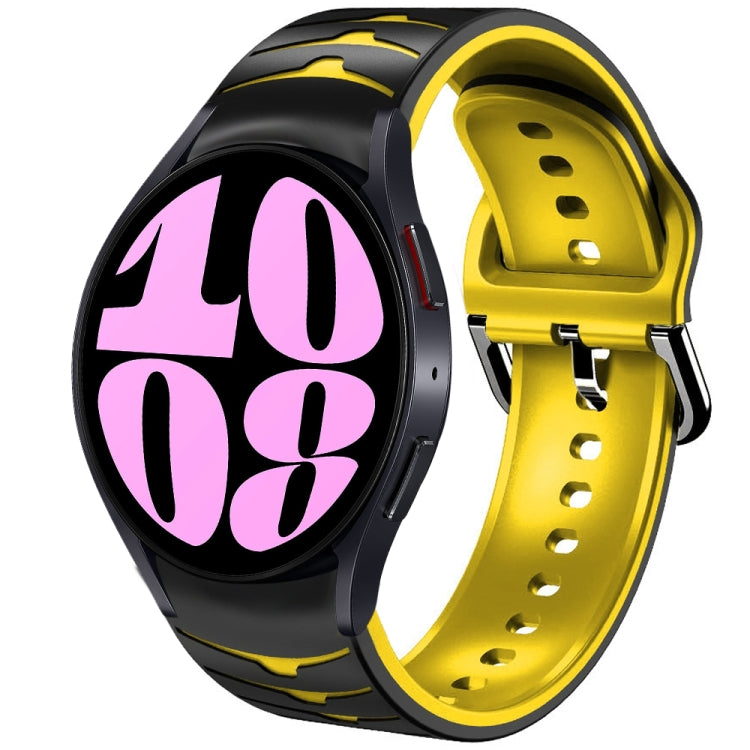 สายรัดนาฬิกาซิลิโคนลายโค้ง สำหรับ Samsung Galaxy Watch 6 Classic ขนาด 47 มม., สำหรับ Samsung Galaxy Watch 6 ขนาด 44 มม., สำหรับ Samsung Galaxy Watch 6 ขนาด 40 มม.