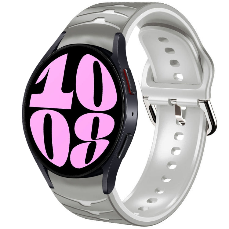 สายรัดนาฬิกาซิลิโคนลายโค้ง สำหรับ Samsung Galaxy Watch 6 Classic ขนาด 47 มม., สำหรับ Samsung Galaxy Watch 6 ขนาด 44 มม., สำหรับ Samsung Galaxy Watch 6 ขนาด 40 มม.