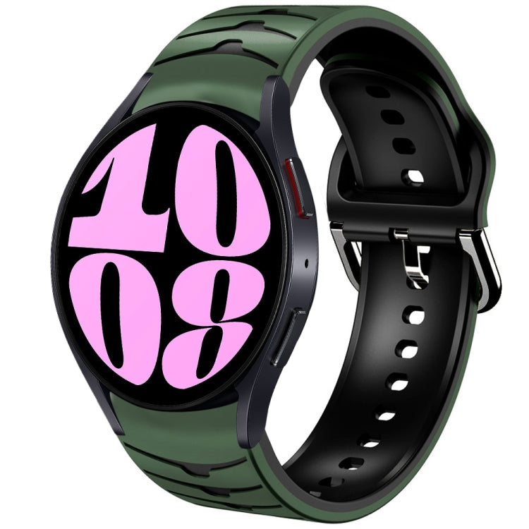 สายรัดนาฬิกาซิลิโคนลายโค้ง สำหรับ Samsung Galaxy Watch 6 Classic ขนาด 47 มม., สำหรับ Samsung Galaxy Watch 6 ขนาด 44 มม., สำหรับ Samsung Galaxy Watch 6 ขนาด 40 มม.