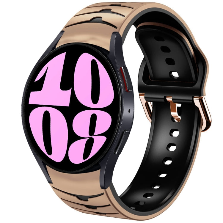 สายรัดนาฬิกาซิลิโคนลายโค้ง สำหรับ Samsung Galaxy Watch 6 Classic ขนาด 47 มม., สำหรับ Samsung Galaxy Watch 6 ขนาด 44 มม., สำหรับ Samsung Galaxy Watch 6 ขนาด 40 มม.