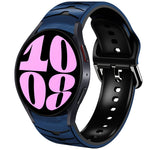 สายรัดนาฬิกาซิลิโคนลายโค้ง สำหรับ Samsung Galaxy Watch 6 Classic ขนาด 47 มม., สำหรับ Samsung Galaxy Watch 6 ขนาด 44 มม., สำหรับ Samsung Galaxy Watch 6 ขนาด 40 มม.