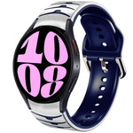 สายรัดนาฬิกาซิลิโคนลายโค้ง สำหรับ Samsung Galaxy Watch 6 Classic ขนาด 47 มม., สำหรับ Samsung Galaxy Watch 6 ขนาด 44 มม., สำหรับ Samsung Galaxy Watch 6 ขนาด 40 มม.