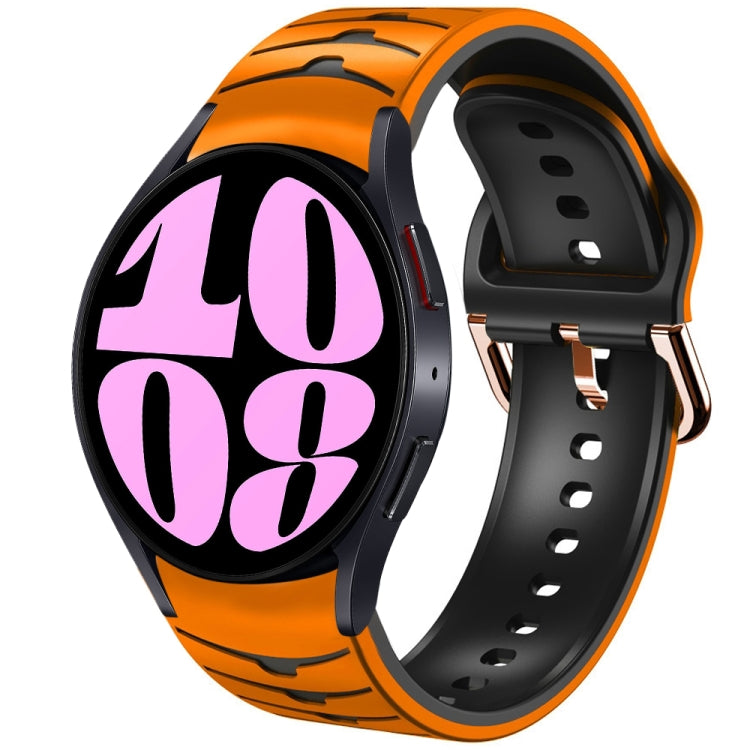 สายรัดนาฬิกาซิลิโคนลายโค้ง สำหรับ Samsung Galaxy Watch 6 Classic ขนาด 47 มม., สำหรับ Samsung Galaxy Watch 6 ขนาด 44 มม., สำหรับ Samsung Galaxy Watch 6 ขนาด 40 มม.