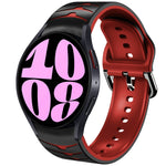 สายรัดนาฬิกาซิลิโคนลายโค้ง สำหรับ Samsung Galaxy Watch 6 Classic ขนาด 47 มม., สำหรับ Samsung Galaxy Watch 6 ขนาด 44 มม., สำหรับ Samsung Galaxy Watch 6 ขนาด 40 มม.