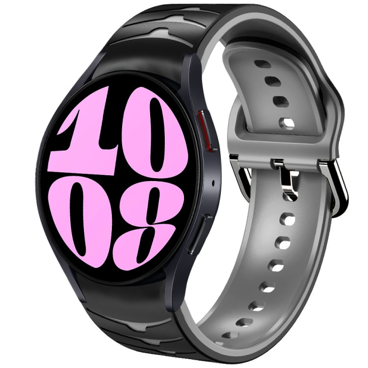 สายรัดนาฬิกาซิลิโคนลายโค้ง สำหรับ Samsung Galaxy Watch 6 Classic ขนาด 47 มม., สำหรับ Samsung Galaxy Watch 6 ขนาด 44 มม., สำหรับ Samsung Galaxy Watch 6 ขนาด 40 มม.