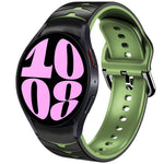 สายรัดนาฬิกาซิลิโคนลายโค้ง สำหรับ Samsung Galaxy Watch 6 Classic ขนาด 47 มม., สำหรับ Samsung Galaxy Watch 6 ขนาด 44 มม., สำหรับ Samsung Galaxy Watch 6 ขนาด 40 มม.