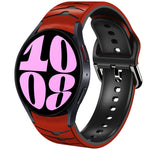 สายรัดนาฬิกาซิลิโคนลายโค้ง สำหรับ Samsung Galaxy Watch 6 Classic ขนาด 47 มม., สำหรับ Samsung Galaxy Watch 6 ขนาด 44 มม., สำหรับ Samsung Galaxy Watch 6 ขนาด 40 มม.