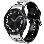 สายรัดนาฬิกาซิลิโคนลายโค้ง สำหรับ Samsung Galaxy Watch 6 Classic 43mm, สำหรับ Samsung Galaxy watch 5 Pro Golf Edition, สำหรับ Samsung Galaxy watch 5 Golf Edition