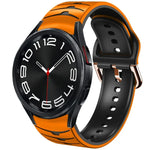 สายรัดนาฬิกาซิลิโคนลายโค้ง สำหรับ Samsung Galaxy Watch 6 Classic 43mm, สำหรับ Samsung Galaxy watch 5 Pro Golf Edition, สำหรับ Samsung Galaxy watch 5 Golf Edition