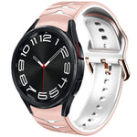 สายรัดนาฬิกาซิลิโคนลายโค้ง สำหรับ Samsung Galaxy Watch 6 Classic 43mm, สำหรับ Samsung Galaxy watch 5 Pro Golf Edition, สำหรับ Samsung Galaxy watch 5 Golf Edition