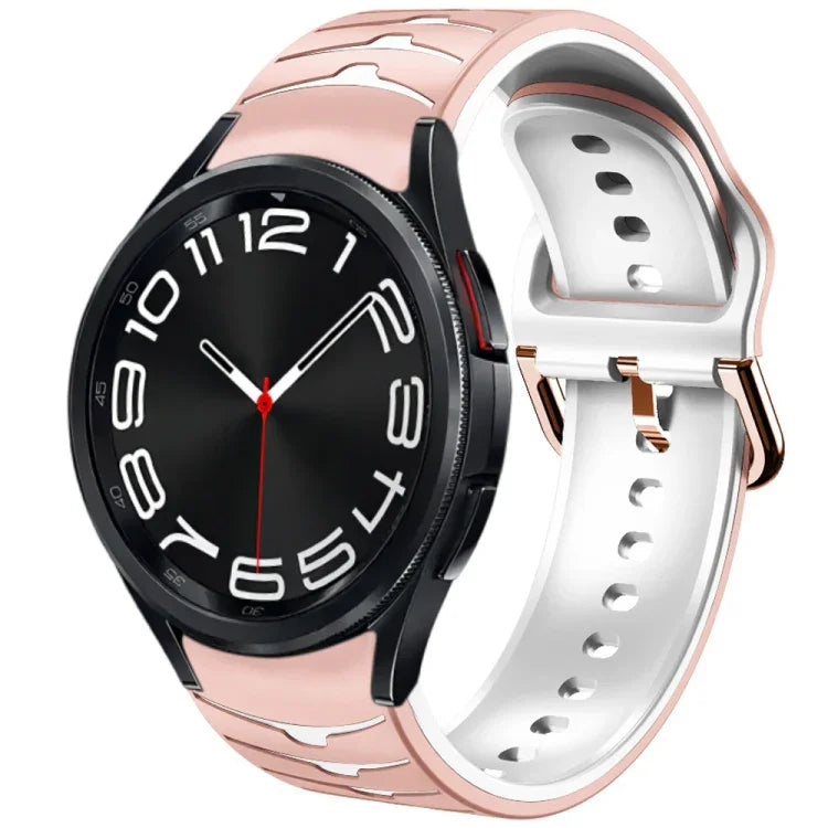 สายรัดนาฬิกาซิลิโคนลายโค้ง สำหรับ Samsung Galaxy Watch 6 Classic 43mm, สำหรับ Samsung Galaxy watch 5 Pro Golf Edition, สำหรับ Samsung Galaxy watch 5 Golf Edition