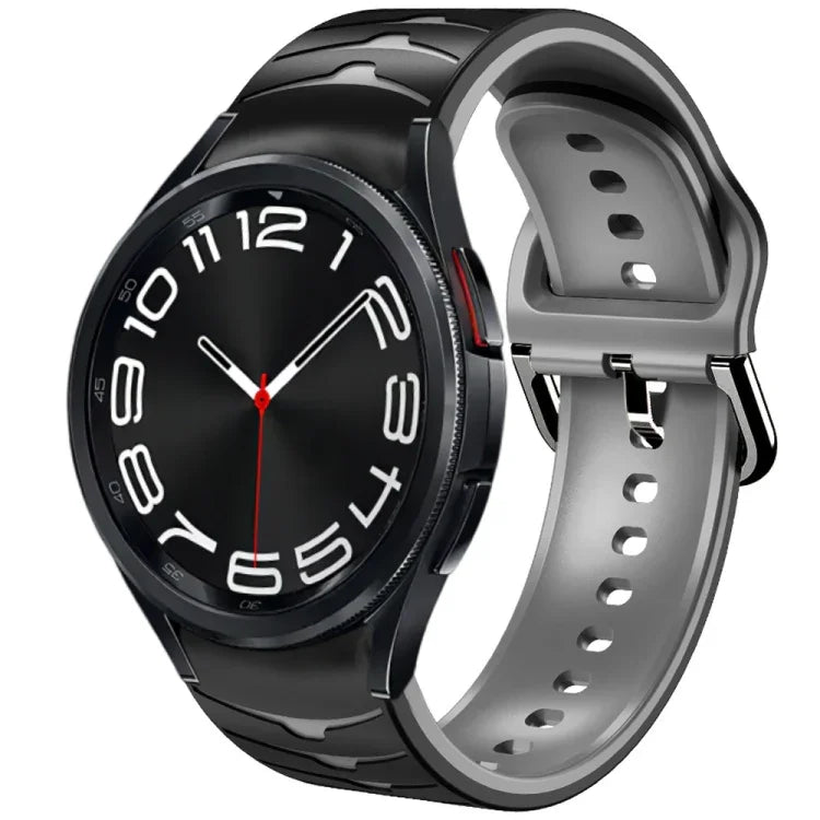 สายรัดนาฬิกาซิลิโคนลายโค้ง สำหรับ Samsung Galaxy Watch 6 Classic 43mm, สำหรับ Samsung Galaxy watch 5 Pro Golf Edition, สำหรับ Samsung Galaxy watch 5 Golf Edition