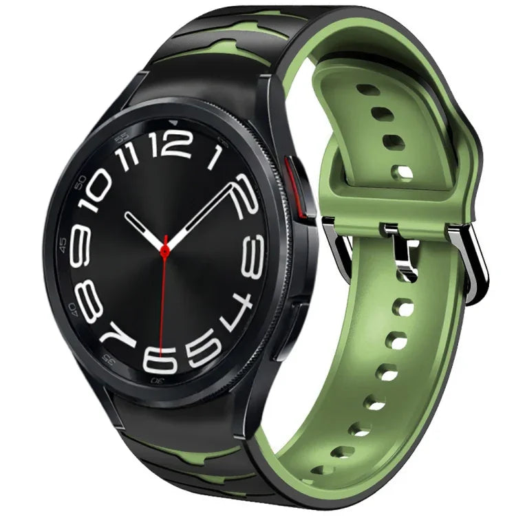 สายรัดนาฬิกาซิลิโคนลายโค้ง สำหรับ Samsung Galaxy Watch 6 Classic 43mm, สำหรับ Samsung Galaxy watch 5 Pro Golf Edition, สำหรับ Samsung Galaxy watch 5 Golf Edition