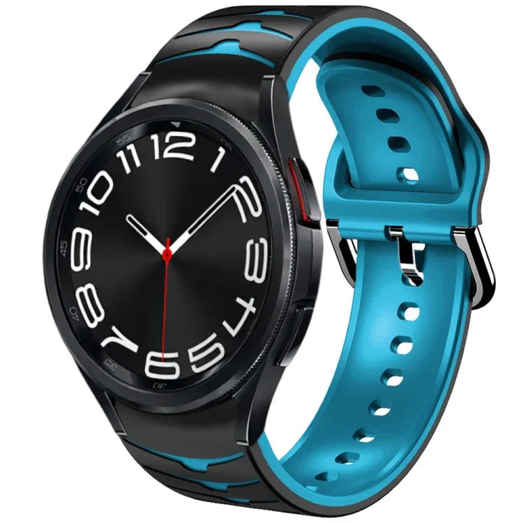 สายรัดนาฬิกาซิลิโคนลายโค้ง สำหรับ Samsung Galaxy Watch 6 Classic 43mm, สำหรับ Samsung Galaxy watch 5 Pro Golf Edition, สำหรับ Samsung Galaxy watch 5 Golf Edition