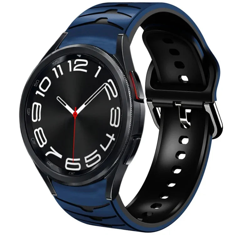 สายรัดนาฬิกาซิลิโคนลายโค้ง สำหรับ Samsung Galaxy Watch 6 Classic 43mm, สำหรับ Samsung Galaxy watch 5 Pro Golf Edition, สำหรับ Samsung Galaxy watch 5 Golf Edition