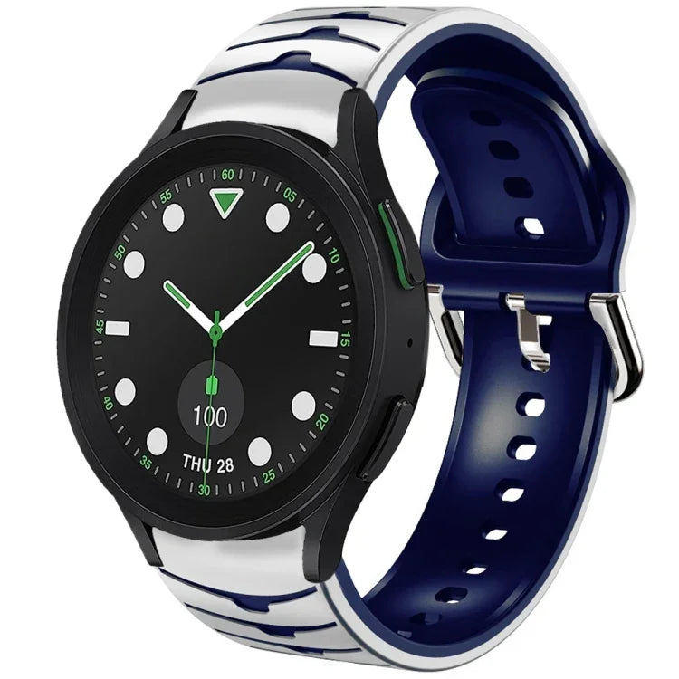 สายรัดนาฬิกาซิลิโคนลายโค้ง สำหรับ Samsung Galaxy Watch 6 Classic 43mm, สำหรับ Samsung Galaxy watch 5 Pro Golf Edition, สำหรับ Samsung Galaxy watch 5 Golf Edition