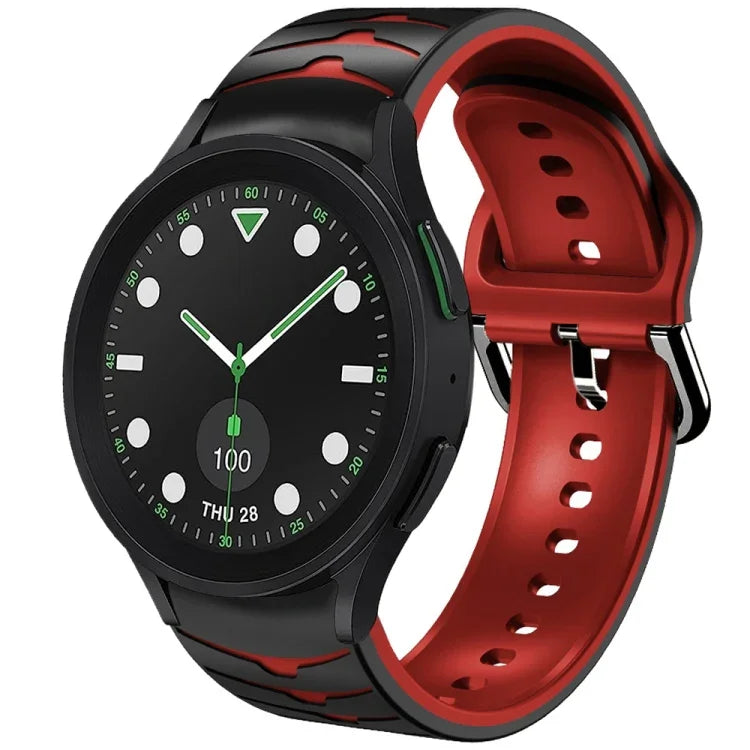 สายรัดนาฬิกาซิลิโคนลายโค้ง สำหรับ Samsung Galaxy Watch 6 Classic 43mm, สำหรับ Samsung Galaxy watch 5 Pro Golf Edition, สำหรับ Samsung Galaxy watch 5 Golf Edition