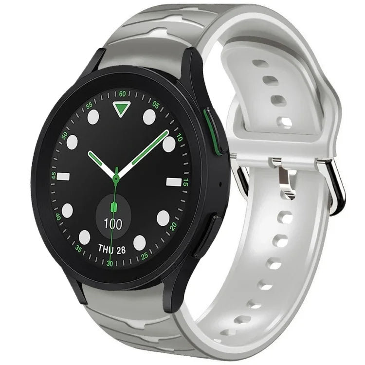 สายรัดนาฬิกาซิลิโคนลายโค้ง สำหรับ Samsung Galaxy Watch 6 Classic 43mm, สำหรับ Samsung Galaxy watch 5 Pro Golf Edition, สำหรับ Samsung Galaxy watch 5 Golf Edition