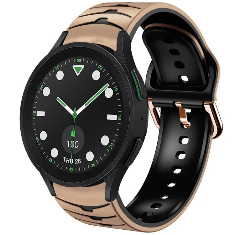 สายรัดนาฬิกาซิลิโคนลายโค้ง สำหรับ Samsung Galaxy Watch 6 Classic 43mm, สำหรับ Samsung Galaxy watch 5 Pro Golf Edition, สำหรับ Samsung Galaxy watch 5 Golf Edition