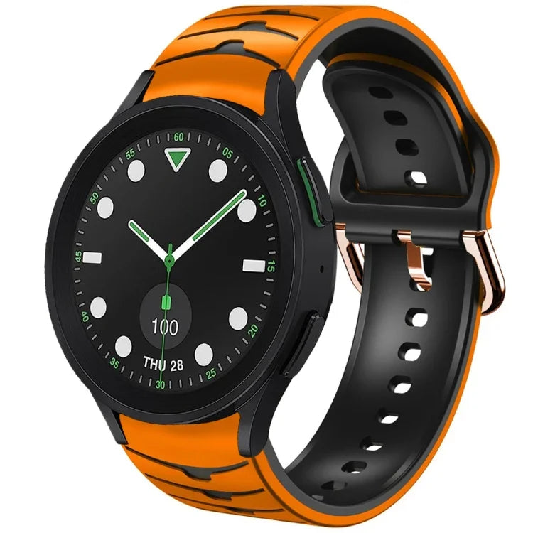 สายรัดนาฬิกาซิลิโคนลายโค้ง สำหรับ Samsung Galaxy Watch 6 Classic 43mm, สำหรับ Samsung Galaxy watch 5 Pro Golf Edition, สำหรับ Samsung Galaxy watch 5 Golf Edition