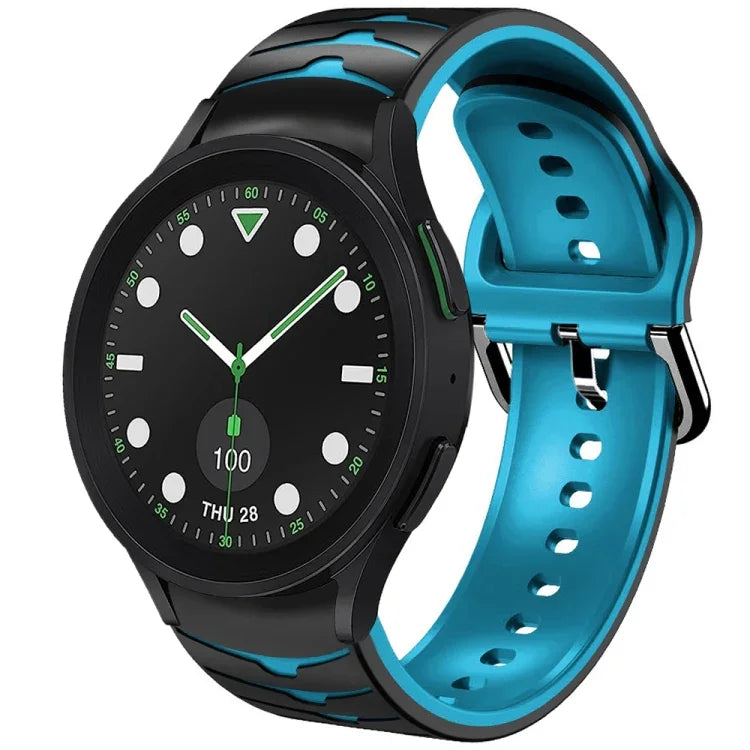 สายรัดนาฬิกาซิลิโคนลายโค้ง สำหรับ Samsung Galaxy Watch 6 Classic 43mm, สำหรับ Samsung Galaxy watch 5 Pro Golf Edition, สำหรับ Samsung Galaxy watch 5 Golf Edition