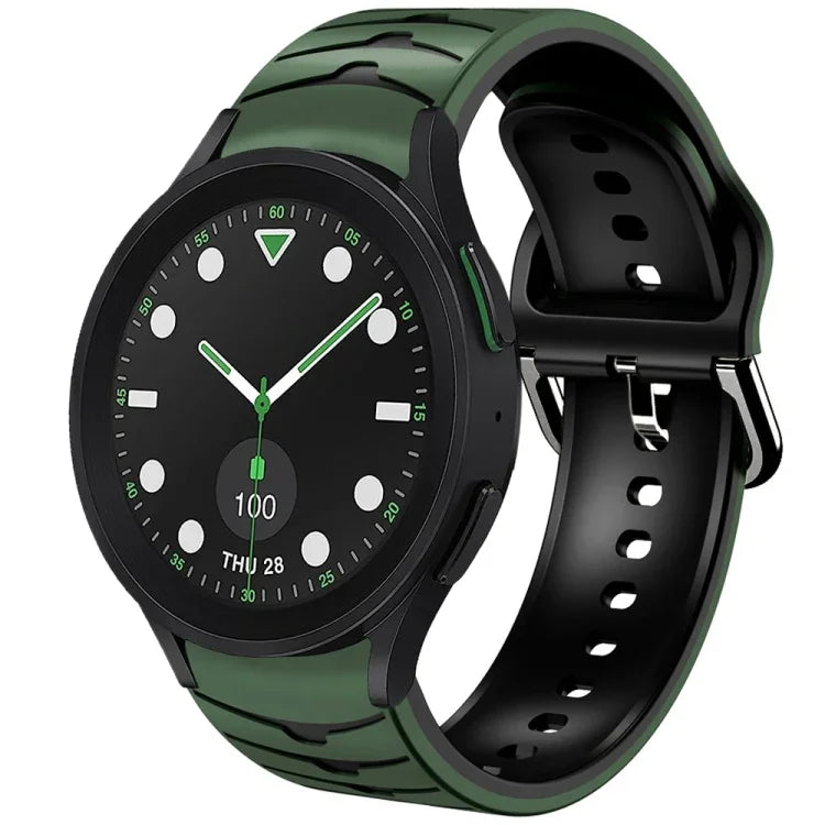 สายรัดนาฬิกาซิลิโคนลายโค้ง สำหรับ Samsung Galaxy Watch 6 Classic 43mm, สำหรับ Samsung Galaxy watch 5 Pro Golf Edition, สำหรับ Samsung Galaxy watch 5 Golf Edition