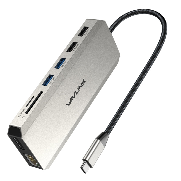Wavlink UMD302 อะแดปเตอร์ HUB Type-C เป็นพอร์ตคู่ 4K HDMI 12 in 1 สำหรับโน้ตบุ๊ก