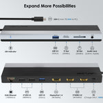 Wavlink UMD08 อะแดปเตอร์ HUB Type-C 12 in 1 พร้อม DisplayPort สำหรับจอแสดงผลสามจอ รุ่น UMD08