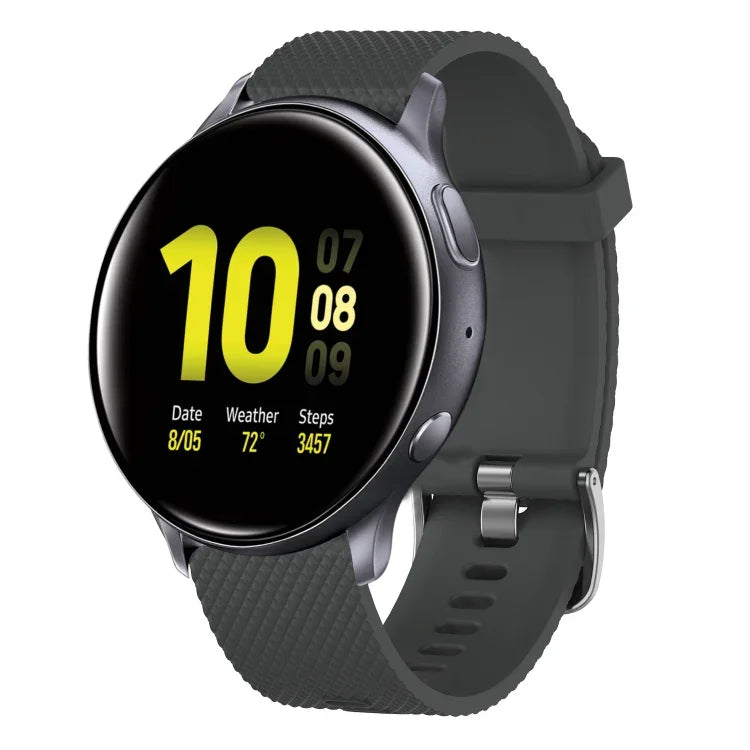 สายรัดนาฬิกาซิลิโคนลายเพชรขนาด 20mm, สำหรับ Samsung Galaxy Watch 4 Classic 42mm, สำหรับ Samsung Galaxy Watch Active 2 44mm, สำหรับ Samsung Galaxy Watch Active 2 40mm, สำหรับ Samsung Galaxy Watch 42mm