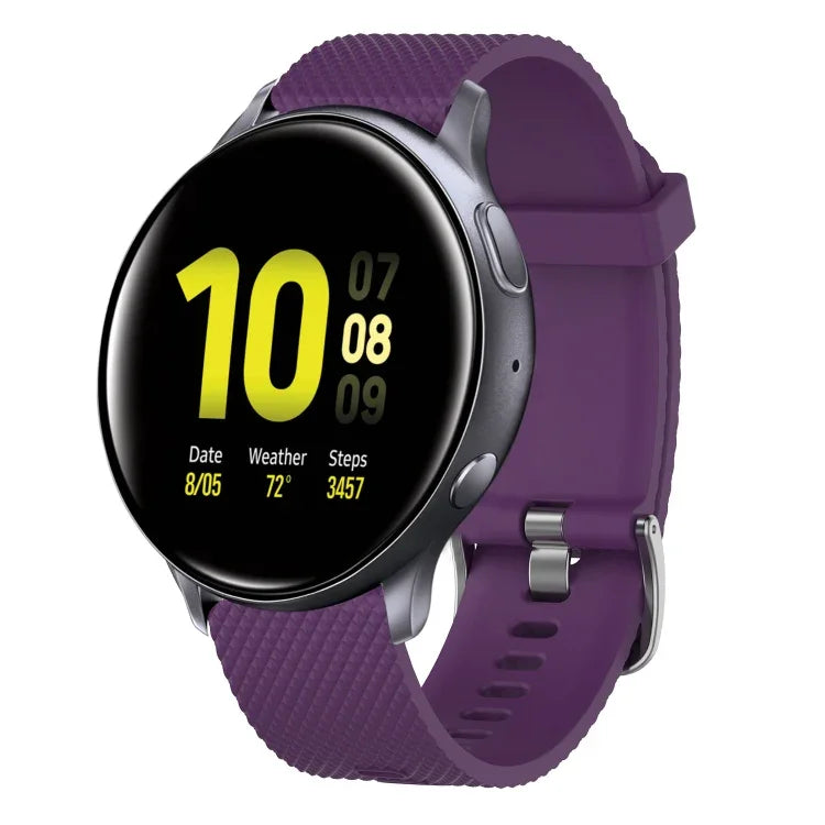 สายรัดนาฬิกาซิลิโคนลายเพชรขนาด 20mm, สำหรับ Samsung Galaxy Watch 4 Classic 42mm, สำหรับ Samsung Galaxy Watch Active 2 44mm, สำหรับ Samsung Galaxy Watch Active 2 40mm, สำหรับ Samsung Galaxy Watch 42mm