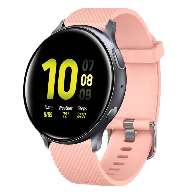 สายรัดนาฬิกาซิลิโคนลายเพชรขนาด 20mm, สำหรับ Samsung Galaxy Watch 4 Classic 42mm, สำหรับ Samsung Galaxy Watch Active 2 44mm, สำหรับ Samsung Galaxy Watch Active 2 40mm, สำหรับ Samsung Galaxy Watch 42mm