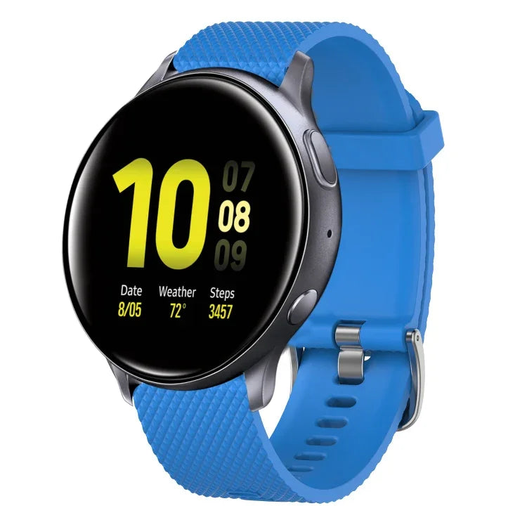 สายรัดนาฬิกาซิลิโคนลายเพชรขนาด 20mm, สำหรับ Samsung Galaxy Watch 4 Classic 42mm, สำหรับ Samsung Galaxy Watch Active 2 44mm, สำหรับ Samsung Galaxy Watch Active 2 40mm, สำหรับ Samsung Galaxy Watch 42mm