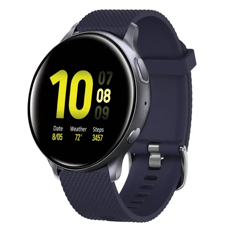 สายรัดนาฬิกาซิลิโคนลายเพชรขนาด 20mm, สำหรับ Samsung Galaxy Watch 4 Classic 42mm, สำหรับ Samsung Galaxy Watch Active 2 44mm, สำหรับ Samsung Galaxy Watch Active 2 40mm, สำหรับ Samsung Galaxy Watch 42mm