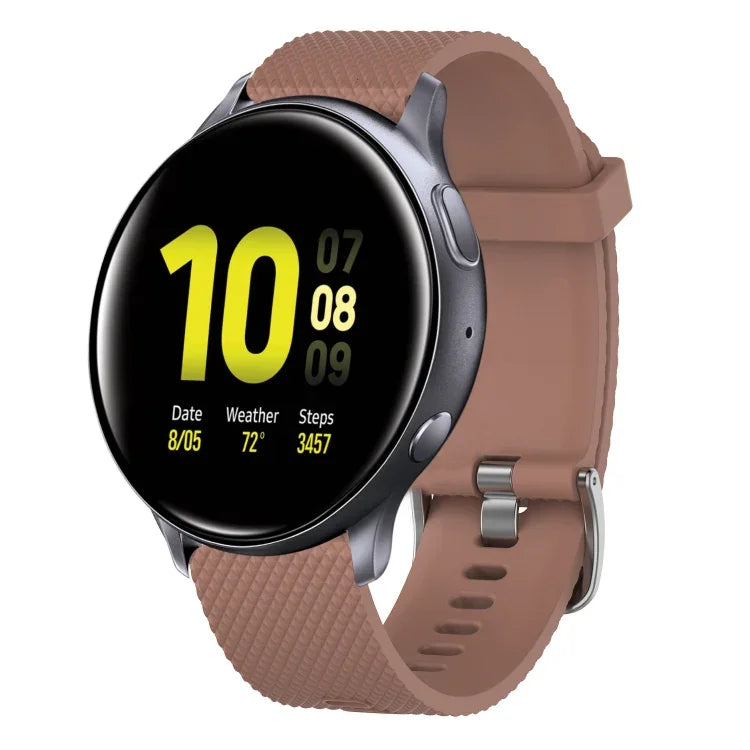 สายรัดนาฬิกาซิลิโคนลายเพชรขนาด 20mm, สำหรับ Samsung Galaxy Watch 4 Classic 42mm, สำหรับ Samsung Galaxy Watch Active 2 44mm, สำหรับ Samsung Galaxy Watch Active 2 40mm, สำหรับ Samsung Galaxy Watch 42mm