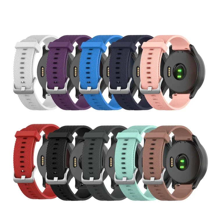 สายรัดนาฬิกาซิลิโคนลายเพชรขนาด 20mm, สำหรับ Samsung Galaxy Watch 4 Classic 42mm, สำหรับ Samsung Galaxy Watch Active 2 44mm, สำหรับ Samsung Galaxy Watch Active 2 40mm, สำหรับ Samsung Galaxy Watch 42mm