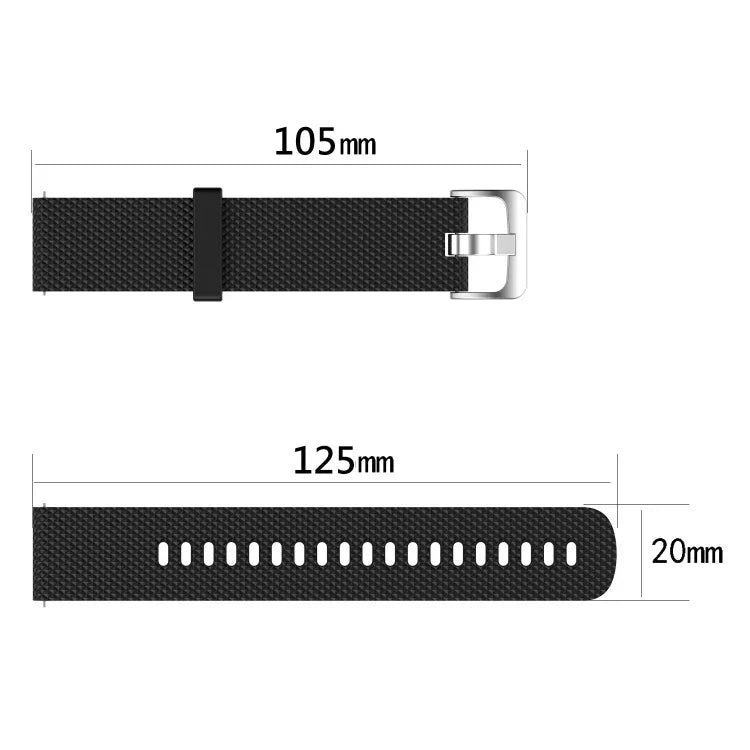 สายรัดนาฬิกาซิลิโคนลายเพชรขนาด 20mm, สำหรับ Samsung Galaxy Watch 4 Classic 42mm, สำหรับ Samsung Galaxy Watch Active 2 44mm, สำหรับ Samsung Galaxy Watch Active 2 40mm, สำหรับ Samsung Galaxy Watch 42mm