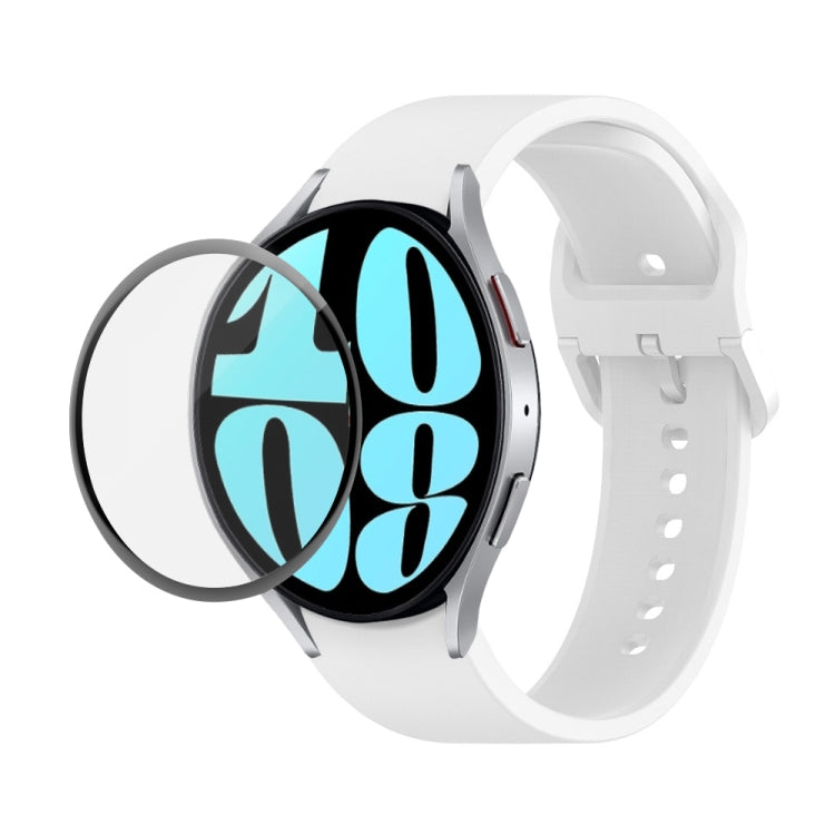 JUNSUNMAY Silicone Adjustable Strap + Full Coverage PMMA Screen Protector Kit, For Samsung Galaxy Watch6 Classic 47mm, For Samsung Galaxy Watch6 44mm, For Samsung Galaxy Watch6 40mm