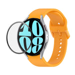 JUNSUNMAY Silicone Adjustable Strap + Full Coverage PMMA Screen Protector Kit, For Samsung Galaxy Watch6 Classic 47mm, For Samsung Galaxy Watch6 44mm, For Samsung Galaxy Watch6 40mm