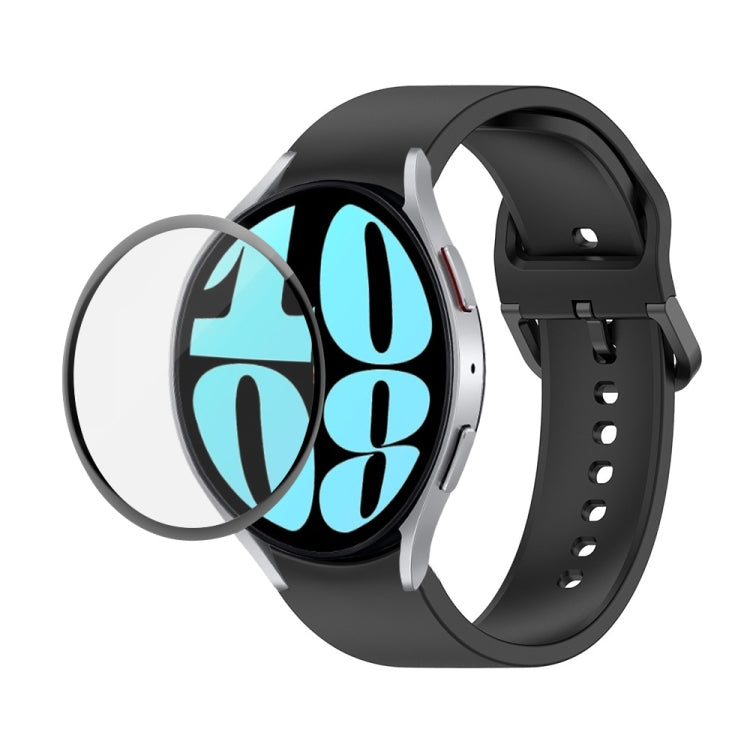 JUNSUNMAY Silicone Adjustable Strap + Full Coverage PMMA Screen Protector Kit, For Samsung Galaxy Watch6 Classic 47mm, For Samsung Galaxy Watch6 44mm, For Samsung Galaxy Watch6 40mm