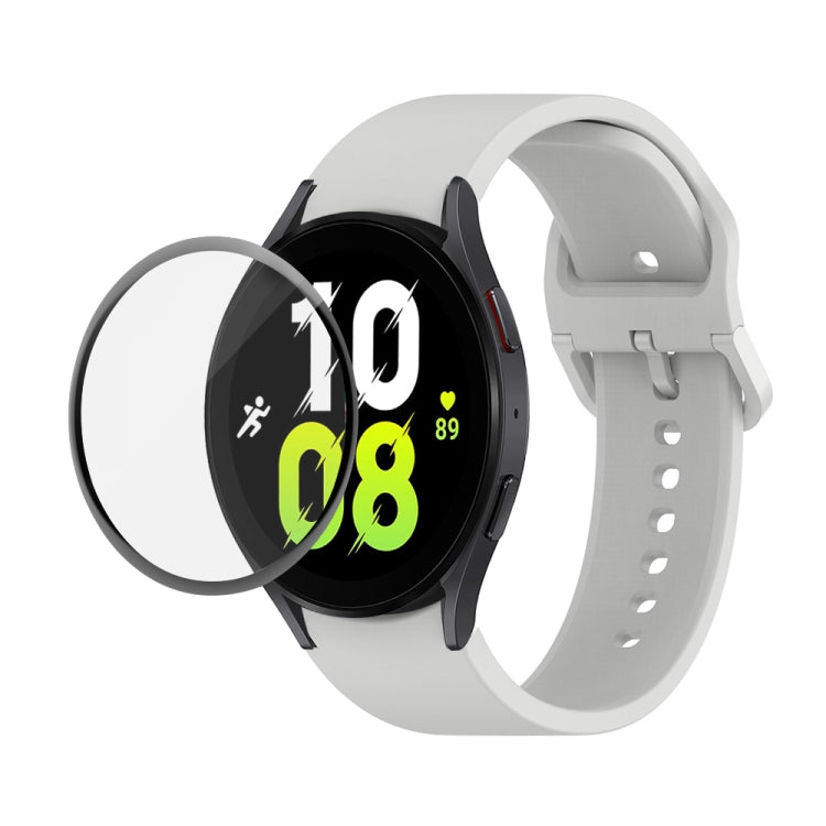 JUNSUNMAY Silicone Adjustable Strap + Full Coverage PMMA Screen Protector Kit, For Samsung Galaxy Watch6 Classic 43mm, For Samsung Galaxy Watch5 44mm, For Samsung Galaxy Watch5 Pro 45mm
