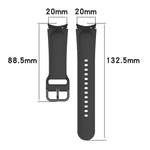 JUNSUNMAY Silicone Adjustable Strap + Full Coverage PMMA Screen Protector Kit, For Samsung Galaxy Watch6 Classic 43mm, For Samsung Galaxy Watch5 44mm, For Samsung Galaxy Watch5 Pro 45mm