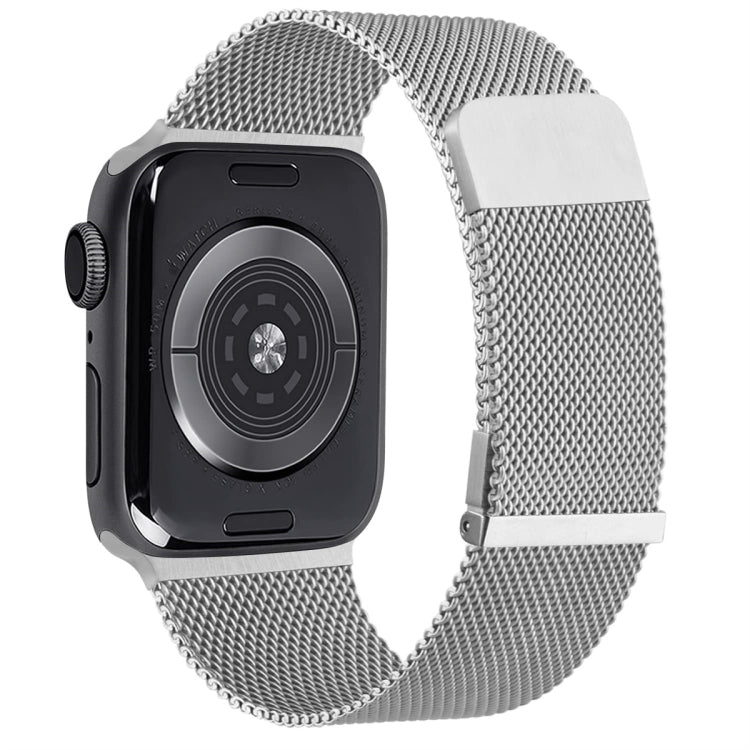สายรัดนาฬิกาตาข่ายเหล็กแม่เหล็กคู่มิลาน สำหรับ Apple Watch 7 45mm, สำหรับ Apple Watch SE 40mm, สำหรับ Apple Watch SE 44mm, สำหรับ Apple Watch 6 40mm, สำหรับ Apple Watch 6 44mm, สำหรับ Apple Watch 5 44mm