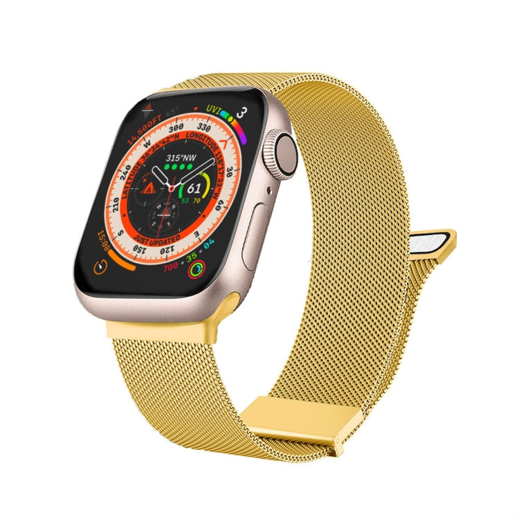 สายรัดนาฬิกาตาข่ายเหล็กแม่เหล็กคู่มิลาน สำหรับ Apple Watch 7 45mm, สำหรับ Apple Watch SE 40mm, สำหรับ Apple Watch SE 44mm, สำหรับ Apple Watch 6 40mm, สำหรับ Apple Watch 6 44mm, สำหรับ Apple Watch 5 44mm