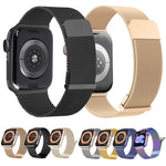 สายรัดนาฬิกาตาข่ายเหล็กแม่เหล็กคู่มิลาน สำหรับ Apple Watch 7 45mm, สำหรับ Apple Watch SE 40mm, สำหรับ Apple Watch SE 44mm, สำหรับ Apple Watch 6 40mm, สำหรับ Apple Watch 6 44mm, สำหรับ Apple Watch 5 44mm