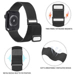 สายรัดนาฬิกาตาข่ายเหล็กแม่เหล็กคู่มิลาน สำหรับ Apple Watch 7 45mm, สำหรับ Apple Watch SE 40mm, สำหรับ Apple Watch SE 44mm, สำหรับ Apple Watch 6 40mm, สำหรับ Apple Watch 6 44mm, สำหรับ Apple Watch 5 44mm