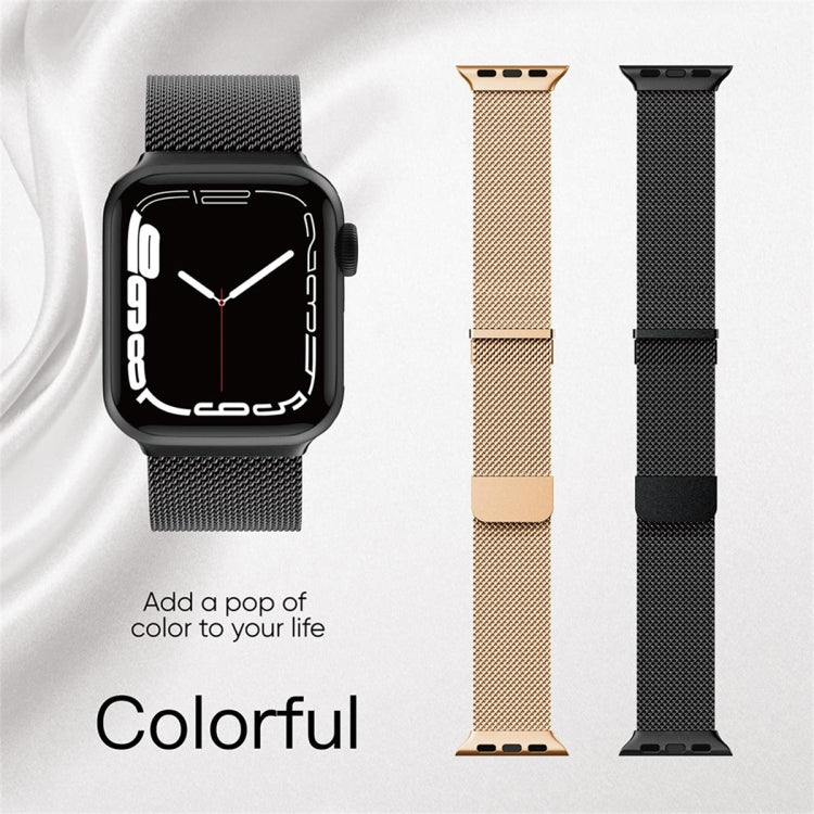 Milan Double Magnetic Steel Mesh Watch Band, For Apple Watch Ultra 49mm, For Apple Watch 8 41mm, For Apple Watch 8 45mm, For Apple Watch SE 2022 40mm, For Apple Watch SE 2022 44mm, For Apple Watch 7 41mm