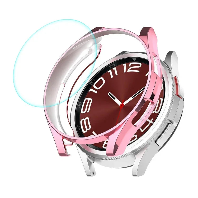 เคส TPU นุ่มชุบไฟฟ้า ENKAY Hat-Prince + ฟิล์มกระจก 9H หนา 0.2 มม. สำหรับ Samsung Galaxy Watch6 Classic 47mm, สำหรับ Samsung Galaxy Watch6 Classic 43mm