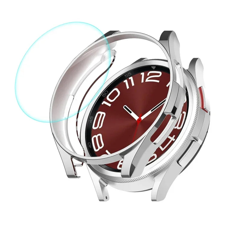 เคส TPU นุ่มชุบไฟฟ้า ENKAY Hat-Prince + ฟิล์มกระจก 9H หนา 0.2 มม. สำหรับ Samsung Galaxy Watch6 Classic 47mm, สำหรับ Samsung Galaxy Watch6 Classic 43mm