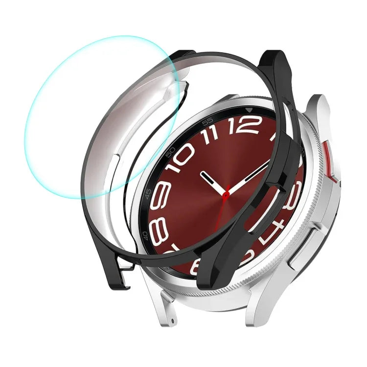 เคส TPU นุ่มชุบไฟฟ้า ENKAY Hat-Prince + ฟิล์มกระจก 9H หนา 0.2 มม. สำหรับ Samsung Galaxy Watch6 Classic 47mm, สำหรับ Samsung Galaxy Watch6 Classic 43mm