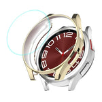 เคส TPU นุ่มชุบไฟฟ้า ENKAY Hat-Prince + ฟิล์มกระจก 9H หนา 0.2 มม. สำหรับ Samsung Galaxy Watch6 Classic 47mm, สำหรับ Samsung Galaxy Watch6 Classic 43mm